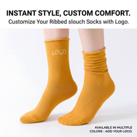 Chaussettes unisexes fines côtelées avec logo personnalisé, chaussettes de sport respirantes aux couleurs vives, chaussettes en coton doux, chaussettes décontractées tendance pour tous les jours