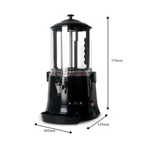 Distributeur de chocolat chaud commercial 10L 110V-240V Mélangeur électrique de chocolat Distributeur de café, lait, vin, thé Noir