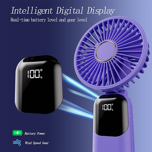 USB sạc có thể gập lại tiện dụng fan hâm mộ 1200mAh lên đến 5000mAh + tùy chỉnh pin xách tay mini yên tĩnh gấp cầm tay fan hâm mộ - Product Image 2