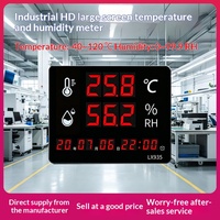 LX935 Digital Temperature Humidity Meter Industrial Workshop-Grade Large-Screen Instrument Time Display Audio-Visual Alarm