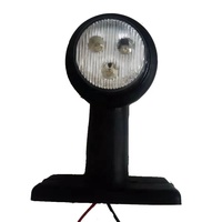 Remorque de camion 10-30v lumineux 12led petit feu latéral avec support en plastique rouge blanc double faces feu latéral antibrouillard 12 LED