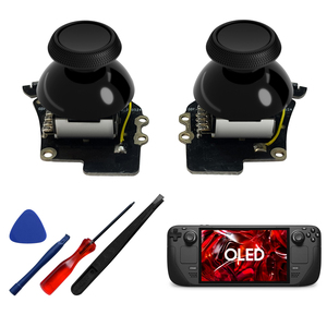 Joystick de Efecto Hall Más Sensible para <span class=keywords><strong>Steam</strong></span> Deck OLED, Accesorios para Stream Deck para Juegos <span class=keywords><strong>FPS</strong></span>, Pre-Soldado con Tapa de Joystick (1 Par) - Product Image 2