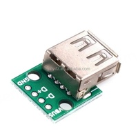 Adaptateur USB 2.0 Femelle DIP 4 broches pour carte de développement (SBC) et câble de données/alimentation pour téléphone portable (à souder)