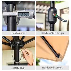 Demi-<span class=keywords><strong>parapluie</strong></span> au design unique, parasol d'extérieur, parasol latéral, bar de jardin, tente de décoration pour café - Product Image 5