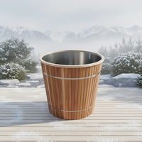 Baignoire à glace en acier inoxydable pour fitness en plein air et récupération sportive, douche froide nettoyante