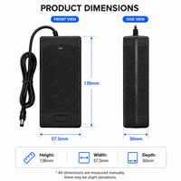 Chargeur de batterie lithium-ion HAOXING 48V2A OEM ODM Vente en gros Alimentation mondiale pour trottinettes électriques Prise US/EU/UK LED