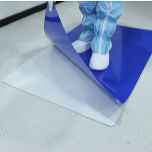 Capas adhesivas multicapa de película limpia Alfombrilla adhesiva de suelo LDPE azul para entrada de laboratorios de salas limpias - Product Image 6