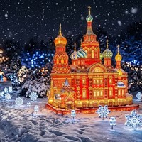 Decoración Interactiva de Faroles para Parques de Atracciones, para Navidad, Uso en Interiores/Exteriores, Espectáculo de Luces para Parques Temáticos