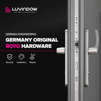 Porte d'entrée en aluminium et verre à double vitrage français de haute qualité Luvindow, garantie 10 ans