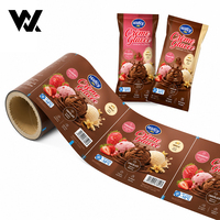 Film en rouleau personnalisé imprimé en CPP LLDPE pour emballage de chocolat, crème glacée et bâtonnets glacés, compatible congélateur et thermoscellable, pour sacs isothermes