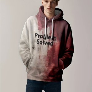 Groothandel Custom Heren Massief Digitaal Printen Casual Lange Mouwen Katoenen Fleece Ademende Outdoor Kleding Hoodie - Product Image 2