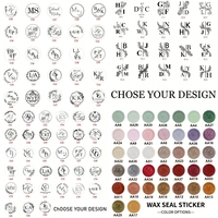 Autocollant de sceau de cire personnalisé, 36 couleurs de sceaux de cire avec support auto-adhésif, sceaux de cire personnalisés avec monogramme auto-adhésifs de 3 cm