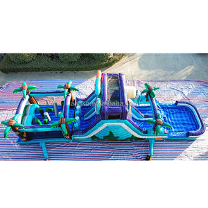 Tiki tovi trượt nước hồ bơi ướt khô trở ngại Inflatable khóa học cho người lớn - Product Image 2