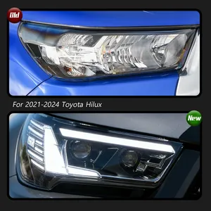 Conjunto de faros delanteros TYPY para Toyota HILUX REVO 2021-2024, modificados con luces LED de alta gama para circulación diurna. - Product Image 2