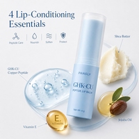 Baume à lèvres au peptide de cuivre GHK-Cu, marque privée, hydratation intense, réparation, anti-dessèchement, baume à lèvres nourrissant au peptide
