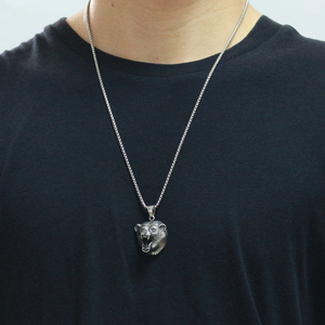 Vintage Celtic Odin Bear Punk amuleto ciondolo Colgante collana con ciondolo testa di orso prepotente in acciaio inossidabile per gioielli da uomo - Product Image 4