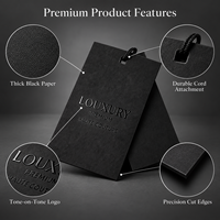 Étiquettes suspendues personnalisées écologiques lavables de luxe pour vêtements, chaussures, sacs – Logo imprimé à chaud, gaufré, en papier haut de gamme pour la mode