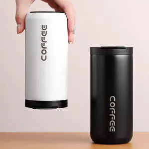 Anti-déversement avec couvercle 12oz 16oz tasse à café de voyage tasse de voyage à café isolée gobelet à café en acier inoxydable