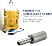 Pierre de diffusion 0.5/2 microns pierre d'aération de cabonation de bière en acier inoxydable avec barbe de 1/4 "pour la fabrication de vin Homebrew