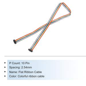 Câble plat arc-en-ciel Meccanixity, pas de 2,54 mm, connecteur double femelle à 10 broches pour projets électroniques DIY - Product Image 4