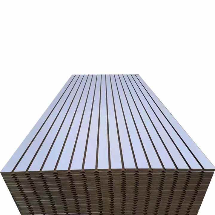 18MM Thickness slatwall Laminated MDF Sheet Board Groove Slat wall