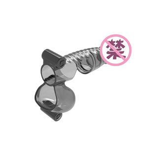Vibrating Crystal Sleeve For Men Black <b>Tpe</b> Material Electric Control Adult Stimulation Penis Ring - Product Image 5
