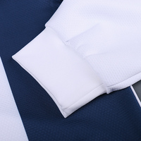Ensemble de veste de football personnalisée en polyester avec logo imprimé, entraînement adulte, sport, manches longues, fermeture éclair intégrale, découpe automatisée, sublimation
