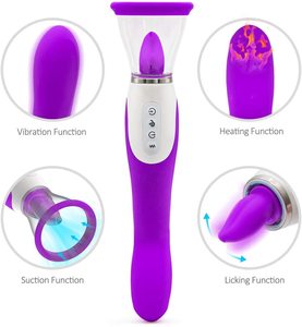 Vibrador de Lengua con Succión Clitoriana, Masajeador con Ventosa, Juguete Sexual para Parejas, Vibrador con Lengua Electrónica para Lamido, Dildo para Mujeres Adultas - Product Image 3