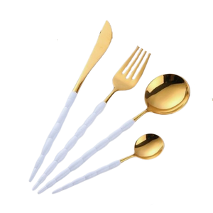 Vente chaude Ensemble de Couverts Plaqué Or Meilleur Prix Restaurant Qualité Cuillère Couteau Fourchette Couverts avec Finition Premium - Product Image 5