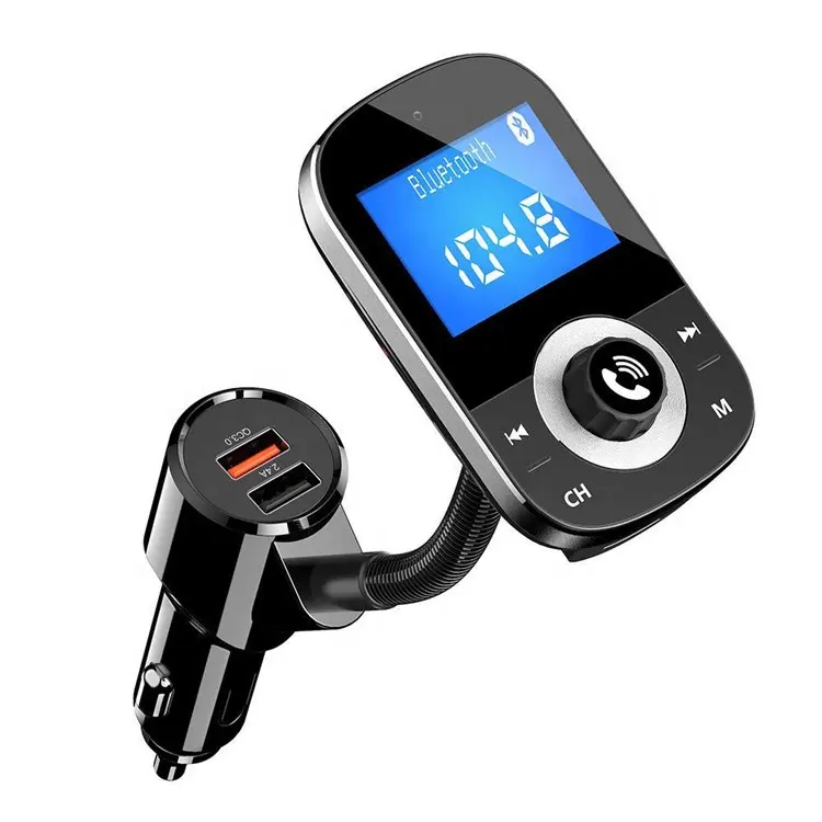 HY90 kablosuz araç MP3 çalar kablosuz FM verici QC3.0 USB araba şarjı