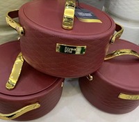 Set Pemanas Makanan Hotpot 3 Buah 1.5L 2L 2.5L Terisolasi Termal, Piring Mewah Berlapis, Estetis, Perlengkapan Sajian Dapur & Pesta