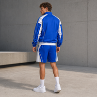 Ensemble de survêtement IKDEER personnalisé à blocs de couleur, haut à col montant et demi-zip avec short à cordon de serrage pour le sport, la rue et le quotidien