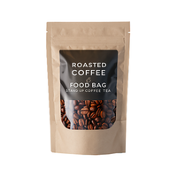 Custom Logo Biodegradable Compostable Kraft Paper Aluminum Foil Inside Stand up Pouch Coffee Packaging Bag with Valve and Zipper