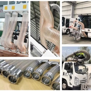 Factory Outlet Durable Flexible Clear PU Colección de extracción de polvo Carpintería Vacío Alambre de acero <span class=keywords><strong>Manguera</strong></span> de plástico Colector de polvo - Product Image 6