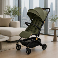 Poussette de voyage compacte pour bébé, adaptée aux cabines d'avion, avec système de pliage automatique par gravité pour bébés et tout-petits