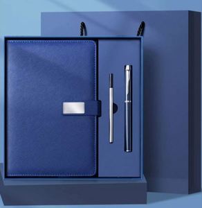 Custom Logo Modern Multifunction Business Office Gift Box Set Leather Luxury <b>Journal</b> Diary Notebook with Pen - Product Image 1