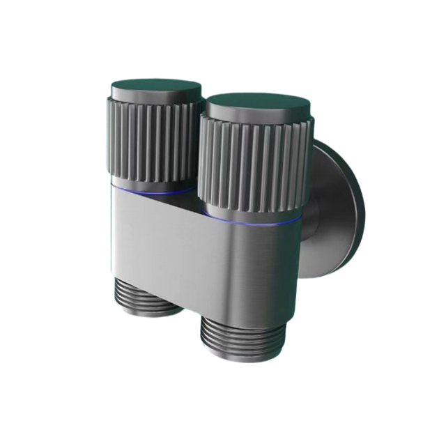 Multi-functional Double Handle Stainless Steel Angle Valve 1/2 Toilet Angle Valve