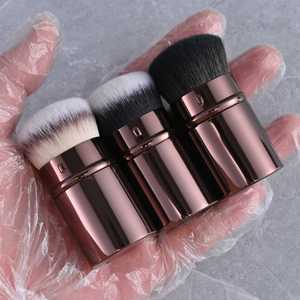 แปรงคาบูกิแบบยืดหดได้ ขนแปรงสังเคราะห์ สำหรับรองพื้น แป้งฝุ่น บลัชออน ด้ามจับโลหะ ใช้ได้กับทุกส่วนของร่างกาย - Product Image 3