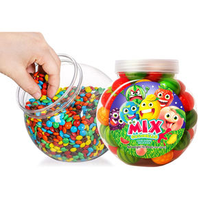 Frascos de Plástico ABS con Forma de Boston para Gomitas de Frutas, 500 ml de Capacidad, Contenedor Portátil para Dulces - Product Image 1