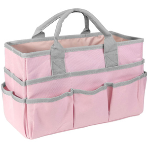 Custom Logo Oxford Craft Organizer Tote Bag Art Caddy Handles Foldable Multi-functional Storage for Sewing <b>Scrapbooking</b> Supplies - Product Image 1