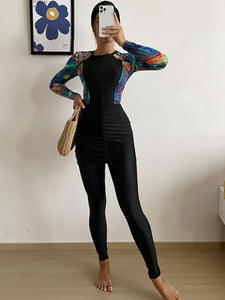 SIPO Ropa deportiva modesta para mujer de manga larga de 3 piezas Burkini Islamique Traje de baño musulmán Traje de baño - Product Image 5