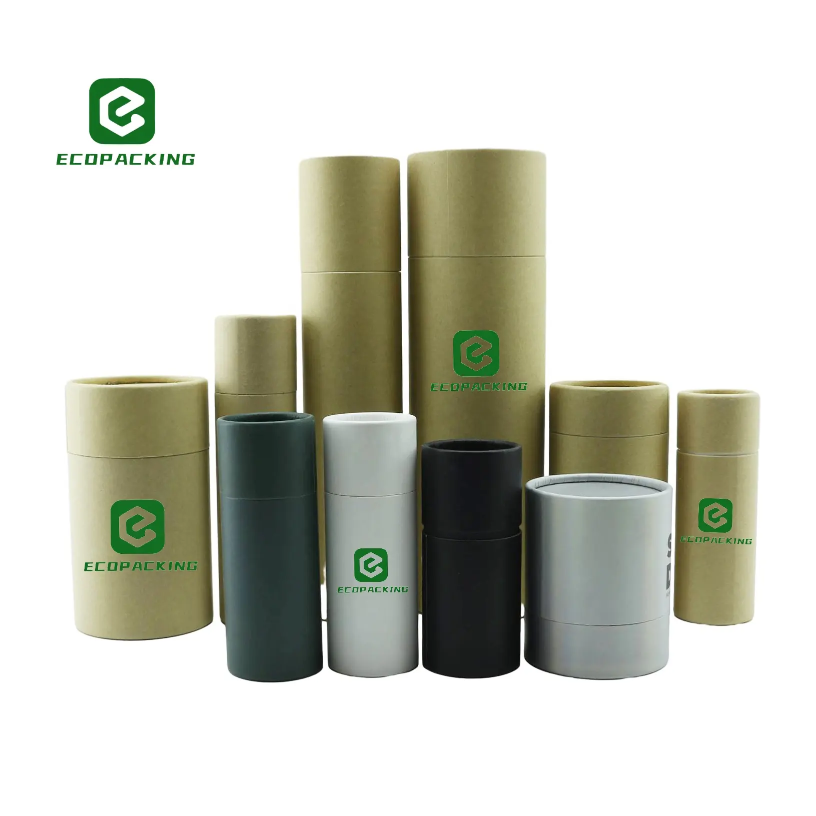 Biodegradabile tubo di carta Kraft imballaggio per uso alimentare rotondo scatola di cartone tubo di carta per imballaggi cosmetici