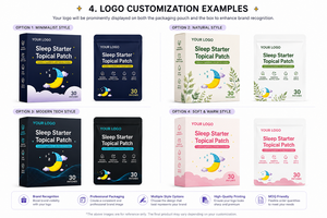 Parche para Dormir con Logotipo Personalizado al por Mayor OEM, Transpirable, Impermeable, Amigable con la Piel, Parche Tópico para Mejorar el Sueño y el Bienestar - Product Image 3