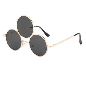 Gafas de Sol Redondas con Triple Lente NWO T1817, Estilo Hip Hop <span class=keywords><strong>Punk</strong></span>, Modernas y con Personalidad, Nuevo Estilo - Product Image 2
