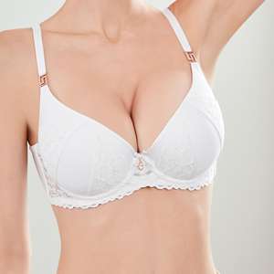 Soutien-Gorge Push-Up OEM/ODM Charmoir en Dentelle Florale Tricotée Respirante, Pièce Unique avec Boutons, Bretelles Réglables, Broderie 3D et Bonnets de Maintien Remontant - Product Image 3