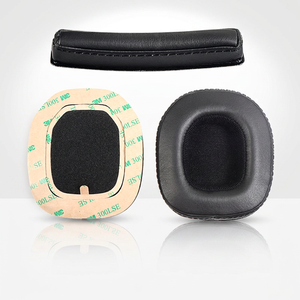 Almohadillas de Repuesto para Auriculares Logitech Astro A50 A40 Gen4 Gen3, Almohadillas de Espuma Acústica de Terciopelo y Franela Negra - Product Image 4