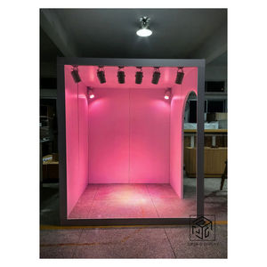 Özel Tasarım Dergi Fotoğraf Kabini Kutusu Düğün Partisi Etkinlik Dekoru Kavisli Şekilli Işıklı Fotoğraf Kabini - Product Image 1