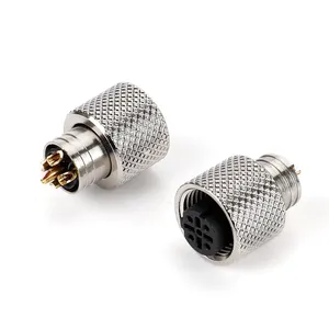 M12 một mã hóa 6pin Nữ hàn với shielded,M12 một mã hóa 6pin ổ cắm hàn, M12 6pin kết nối