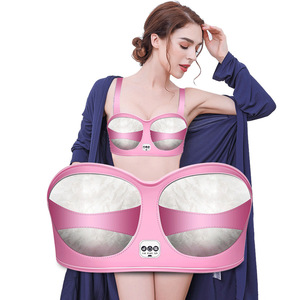Masseur de poitrine électrique à vibration et chaleur, en silicone, MRT-21, rechargeable par USB, avec ventouses pour l'amélioration mammaire - Product Image 1