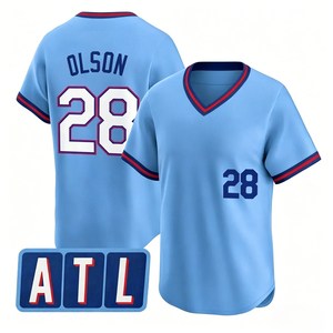 Maillot de baseball pour homme 2026 City, brodé, Ronald Acuna Jr, Ozzie Albies, Matt Olson, Austin Riley, Chipper Jones, livraison rapide - Product Image 4